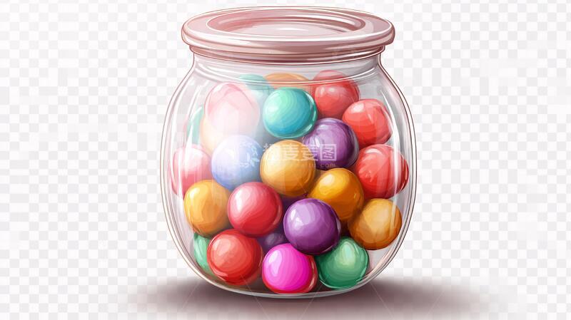 高清大图下载【趣麦麦图】彩虹糖密封罐2