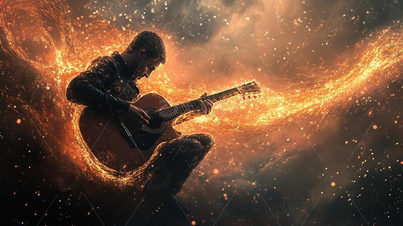 弹吉他氛围图1