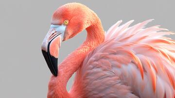 火烈鸟模型原创墙纸模型