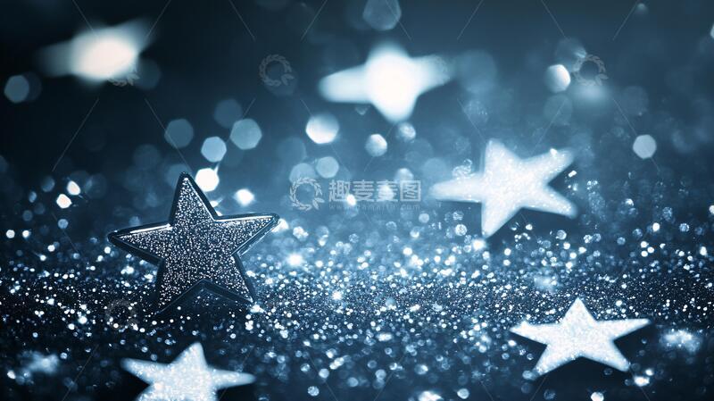 高清大图下载【趣麦麦图】蓝色星光壁纸
