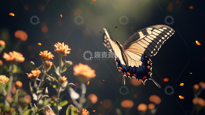 高清大图下载【趣麦麦图】唯美花蝶蝴蝶花蝶壁纸