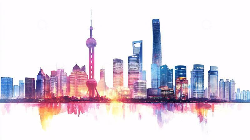 高清大图下载【趣麦麦图】外滩剪影全景1