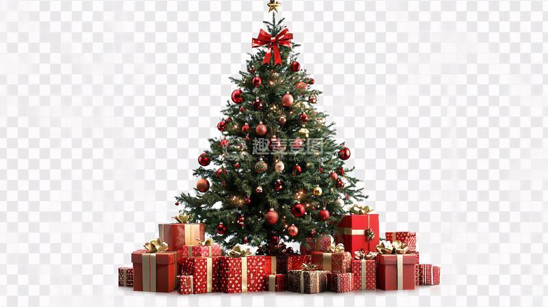 高清大图下载【趣麦麦图】圣诞树素材素材礼物礼盒