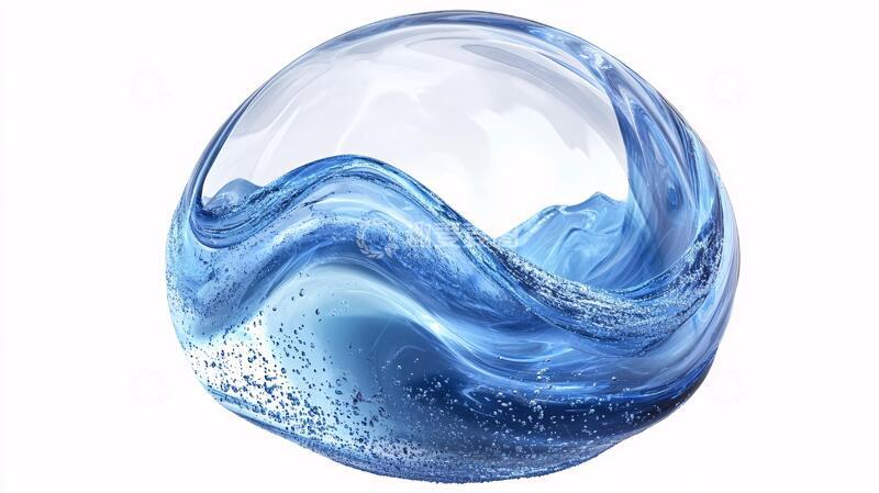 高清大图下载【趣麦麦图】球形流体画素材质感水波