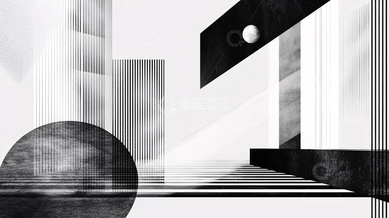 高清大图下载【趣麦麦图】高级黑白灰炫酷背景