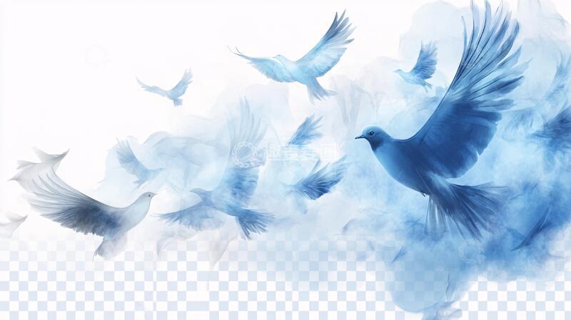 高清大图下载【趣麦麦图】飞鸽元素飞鸽鸽群飞舞