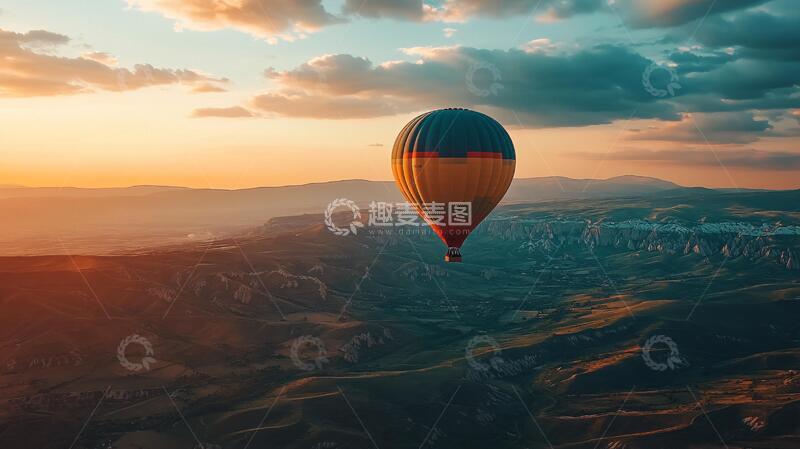 高清大图下载【趣麦麦图】唯美热气球飞行唯美风光
