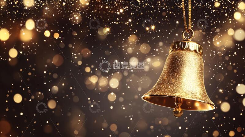 高清大图下载【趣麦麦图】-金色铃铛装饰