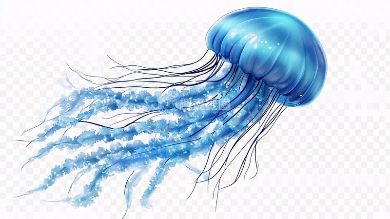 高清大图下载【趣麦麦图】水母手绘水母插画手绘
