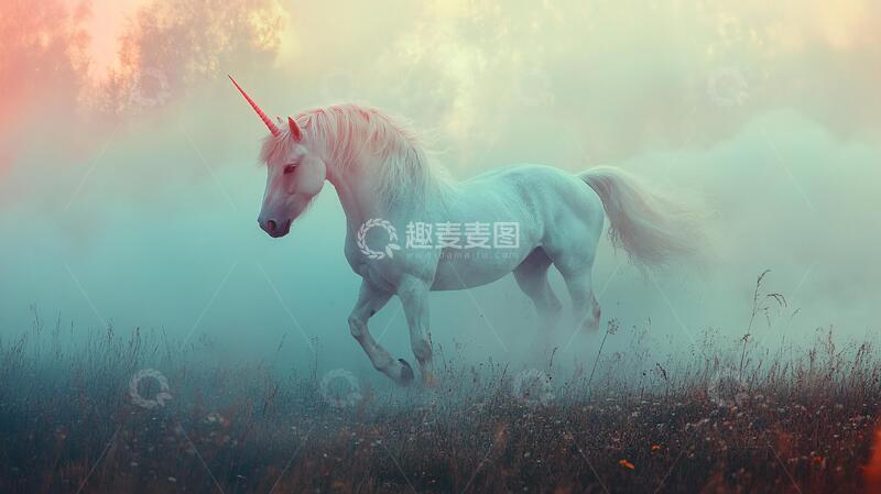 高清大图下载【趣麦麦图】唯美独角兽梦幻插画神兽