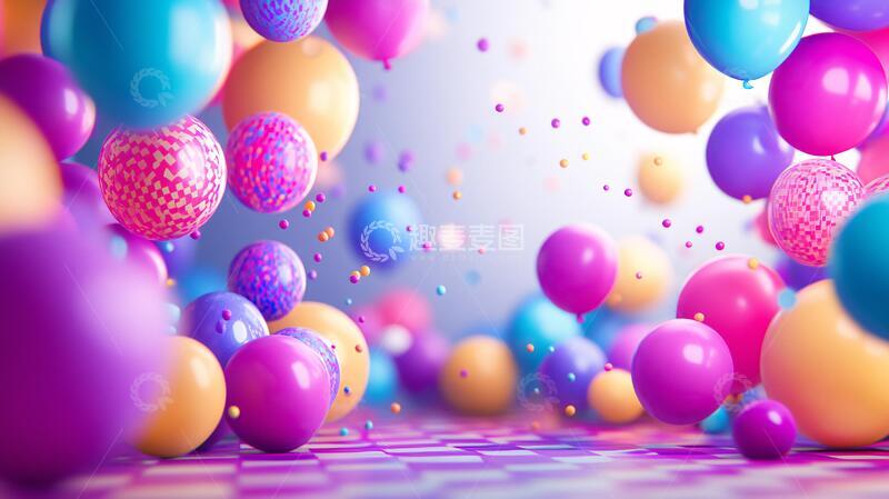 高清大图下载【趣麦麦图】汽球造型背景4