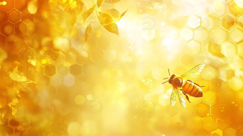 蜜蜂蜂巢阳光