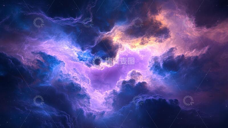 高清大图下载【趣麦麦图】流光溢彩的星云1