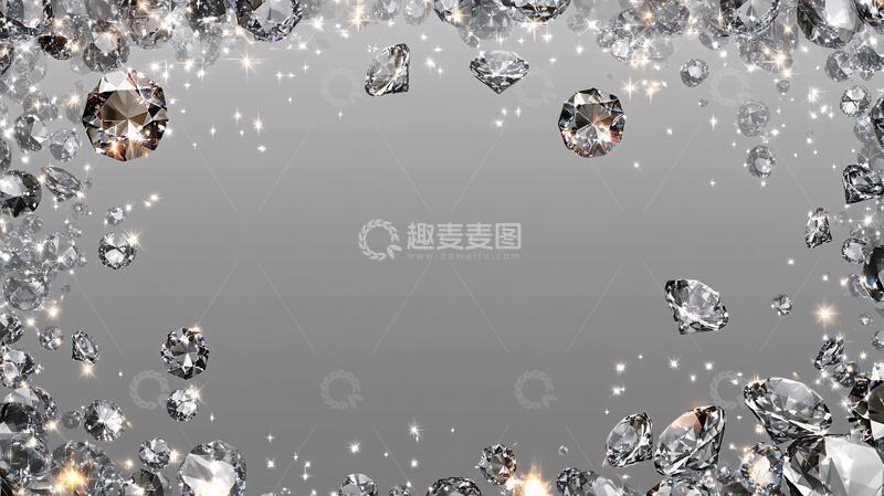 高清大图下载【趣麦麦图】钻石海报背景1