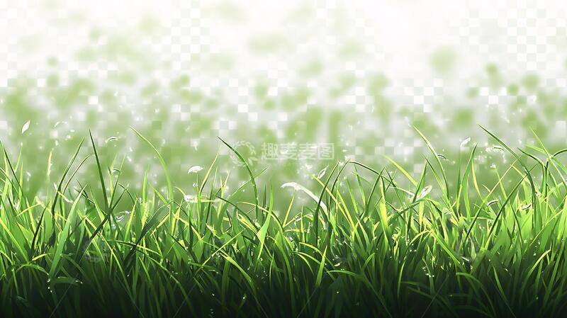 高清大图下载【趣麦麦图】小草防伪背景