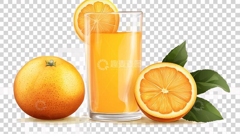 高清大图下载【趣麦麦图】橙汁设计素材