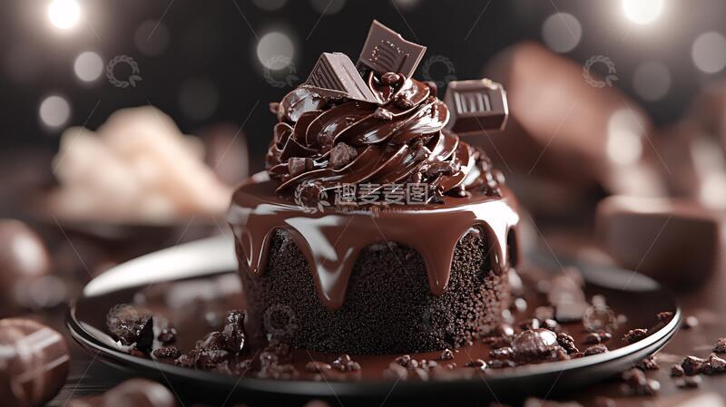高清大图下载【趣麦麦图】渲染巧克力糖果美味香浓