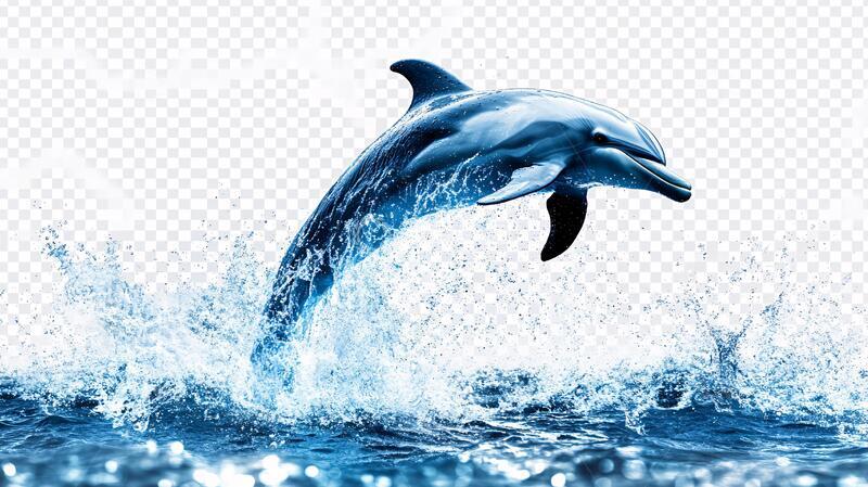 高清大图下载【趣麦麦图】海豚素材海豚手绘鲸鱼