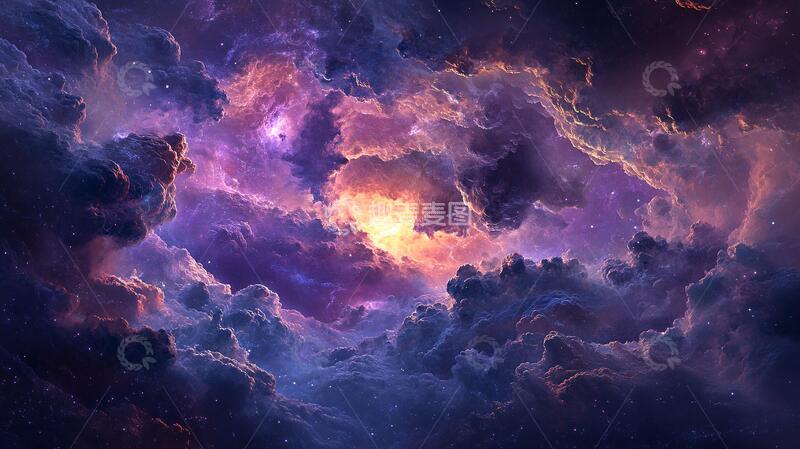 高清大图下载【趣麦麦图】星云宇宙科技背景