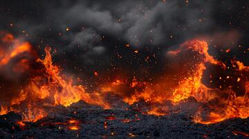 死灰复燃岩浆火山灰烬