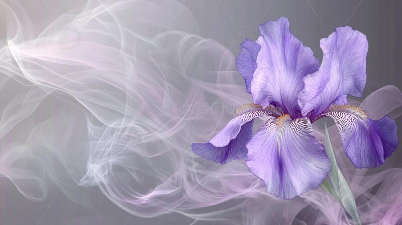 唯美鸢尾花高清插画唯美
