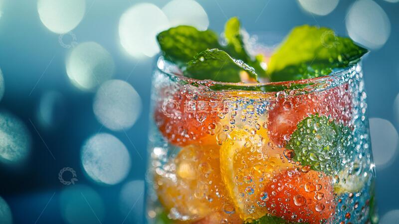 高清大图下载【趣麦麦图】水果薄荷气泡