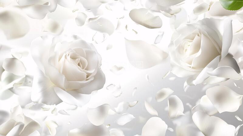 高清大图下载【趣麦麦图】立体玫瑰花藤背景6