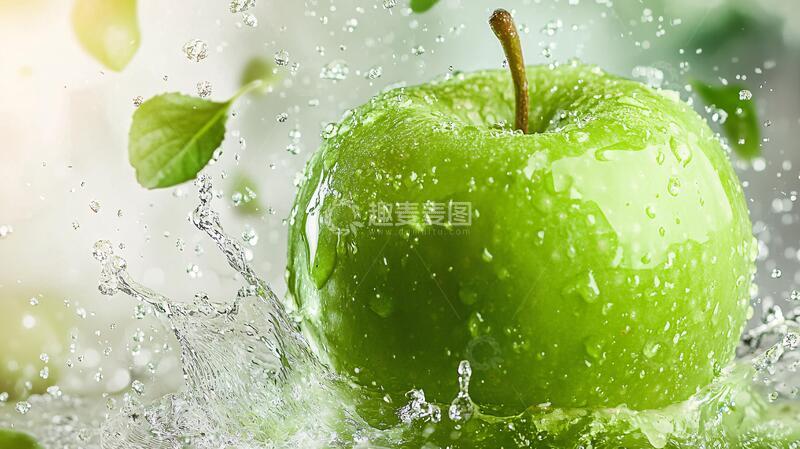 高清大图下载【趣麦麦图】高清青苹果苹果素材图片