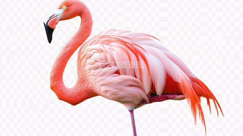 高清大图下载【趣麦麦图】火烈鸟免抠原创手绘模型