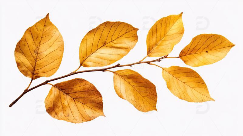 高清大图下载【趣麦麦图】秋天树枝枝叶树叶黄叶