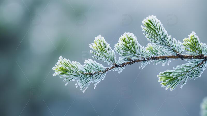 高清大图下载【趣麦麦图】-唯美绿色松枝