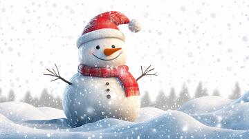 雪人插画雪人插画雪景