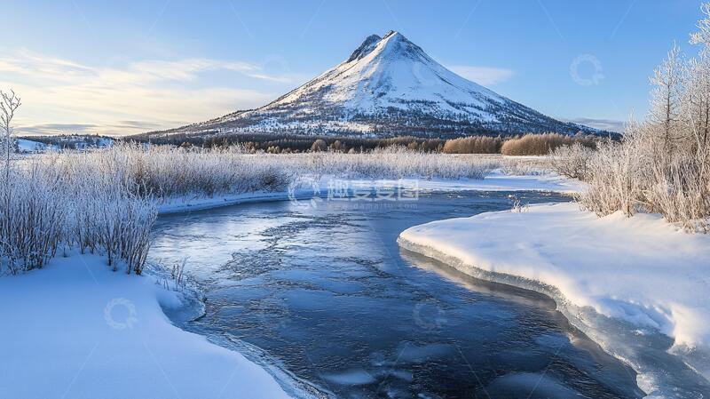 高清大图下载【趣麦麦图】不冻河自然风光