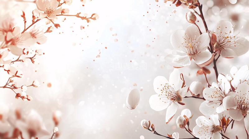 高清大图下载【趣麦麦图】杏花暖色背景