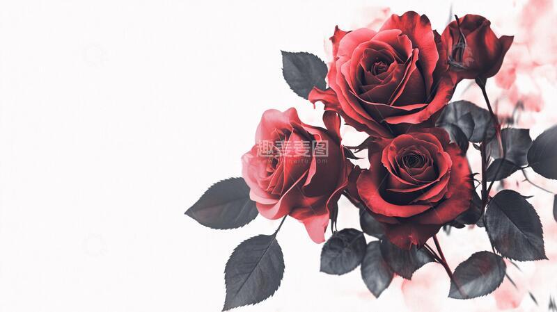 高清大图下载【趣麦麦图】唯美红玫瑰花
