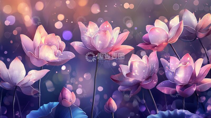 高清大图下载【趣麦麦图】梦幻荷花唯美荷花