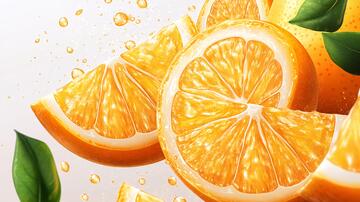 冰糖橙包装插画