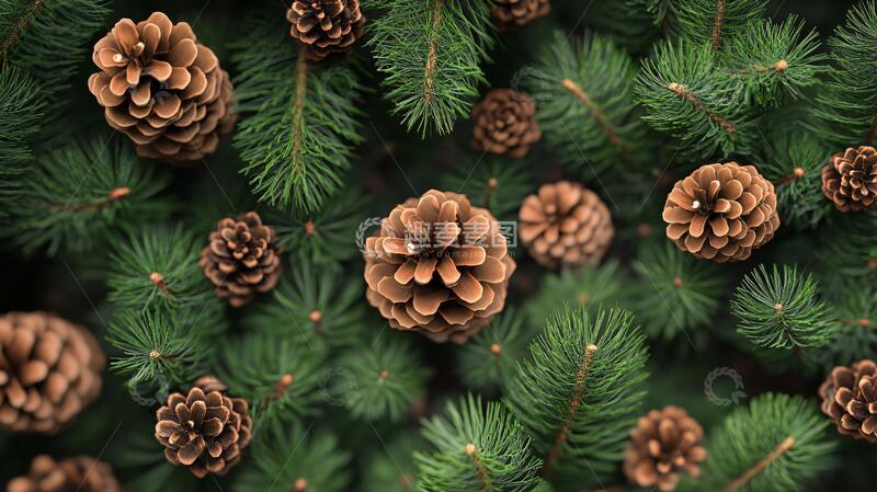 高清大图下载【趣麦麦图】松球背景松果松球背景