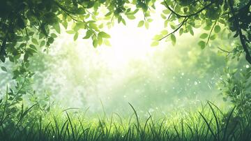 阳光草地阳光绿叶