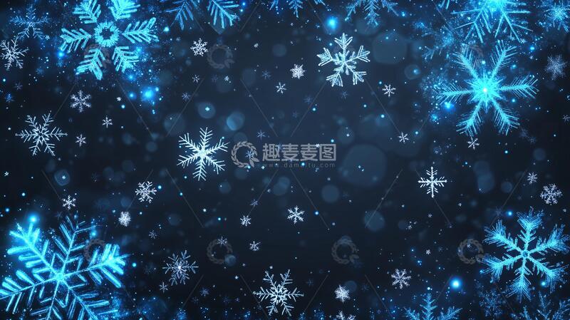 高清大图下载【趣麦麦图】圣诞雪花壁纸1