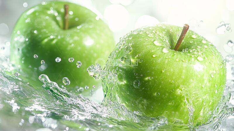 高清大图下载【趣麦麦图】高清青苹果苹果图片素材1