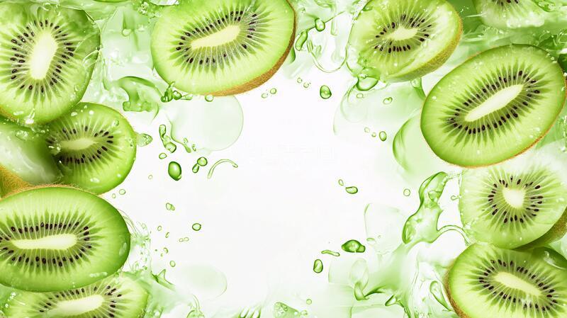 高清大图下载【趣麦麦图】绿色水果背景素材