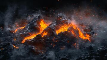 酷炫岩浆火山岩浆喷发