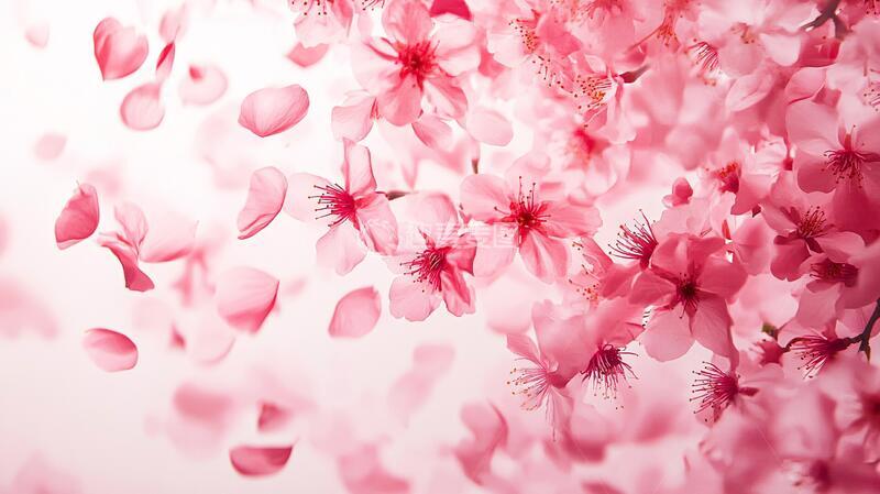 高清大图下载【趣麦麦图】唯美花瓣创意桃花