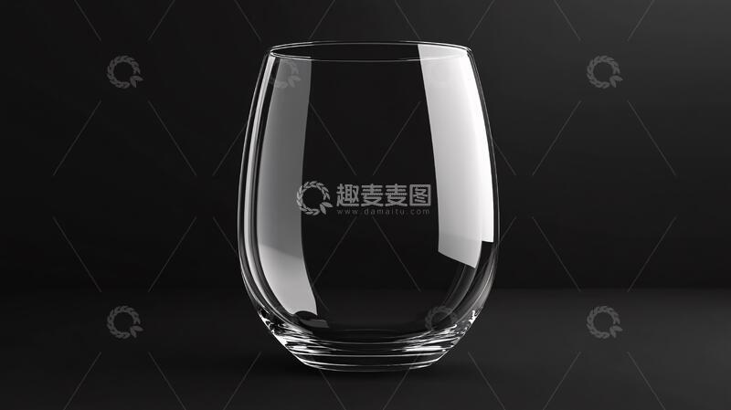 高清大图下载【趣麦麦图】黑底白边酒杯