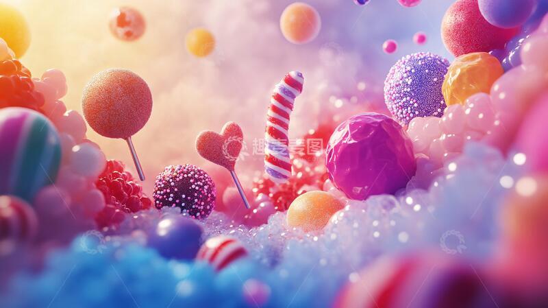 高清大图下载【趣麦麦图】梦幻糖果背景