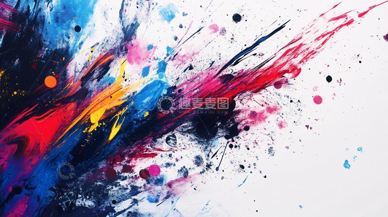高清大图下载【趣麦麦图】彩色喷溅大气背景