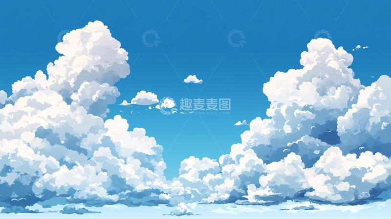高清大图下载【趣麦麦图】动漫风格白云3