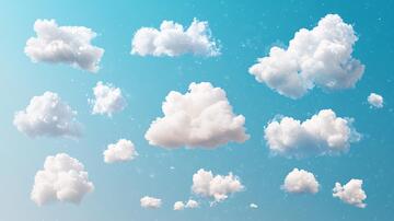 云朵渲染云朵插画白云