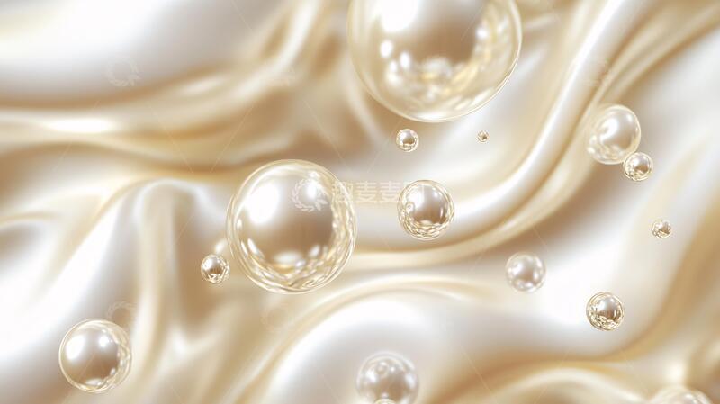 高清大图下载【趣麦麦图】油润水波金色液体流体